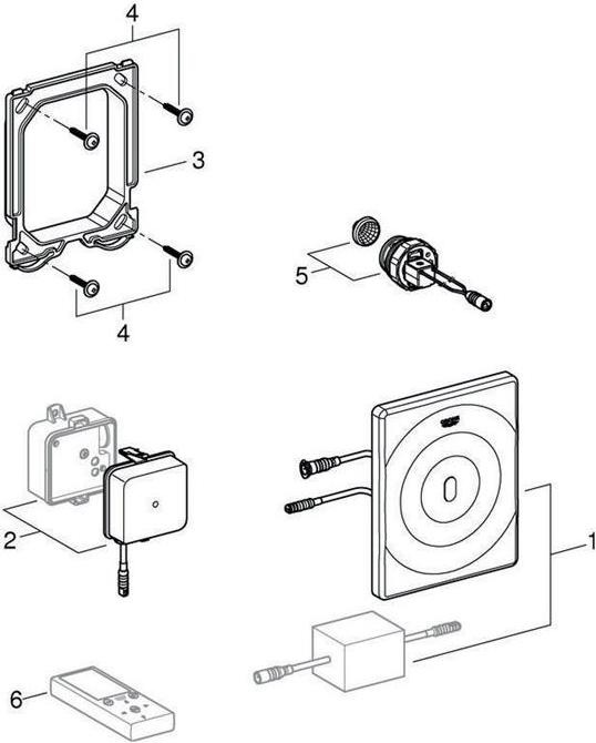 Immagine prodotto Grohe Elettronica a infrarossi TECTRON SURF per orinatoio, trasformatore cromato