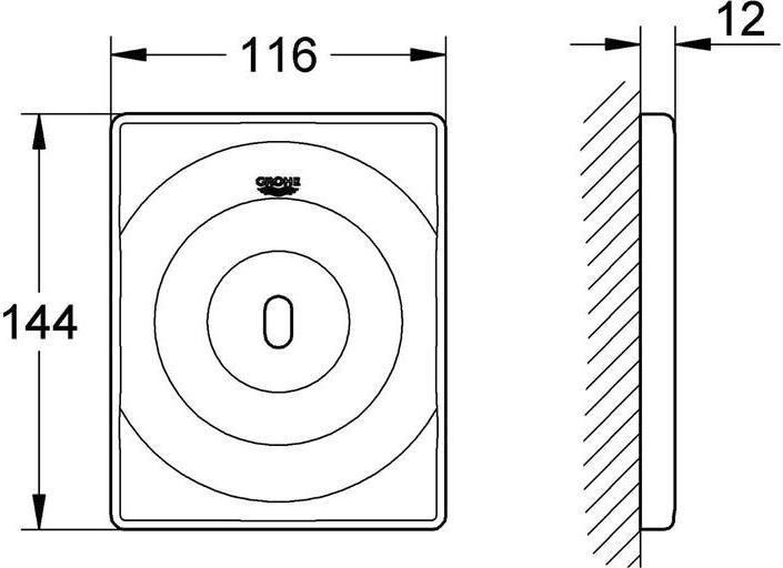 Produktbild Grohe Infrarot-Elektronik TECTRON SURF für Urinal, Trafo chrom