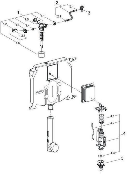 Actual product image Grohe WC cistern 6-9 l adjustable