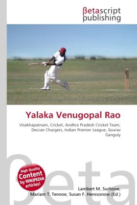 Produktbild Yalaka Venugopal Rao (Englisch, Lambert M. Surhone, Miriam T. Timpledon, Susan F. Marseken, 2010)