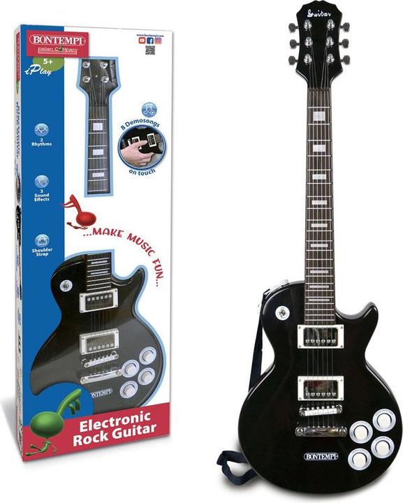 Actual product image Bontempi Electric Rock Guitar Black (Italian, English, German, French)