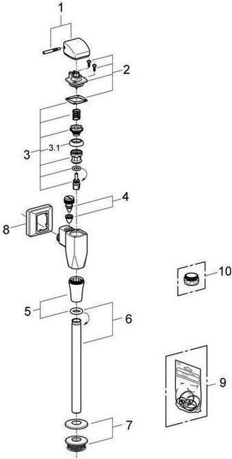 Productafbeelding Grohe Urinoirspoel DN 15, opbouw chroom