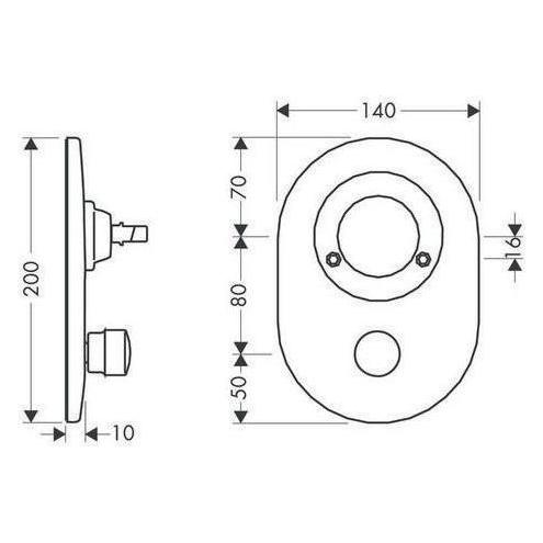 Hansgrohe, Sanitair Installatiemateriaal, Hg Ombouwset Inbouw Badmengkraan, Gatafstand 80mm Staal-optiek