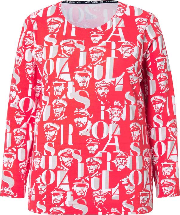 Image du produit Laurasøn T-shirt à col rond et manches longues avec imprimé marin, OEKO-TEX (56)