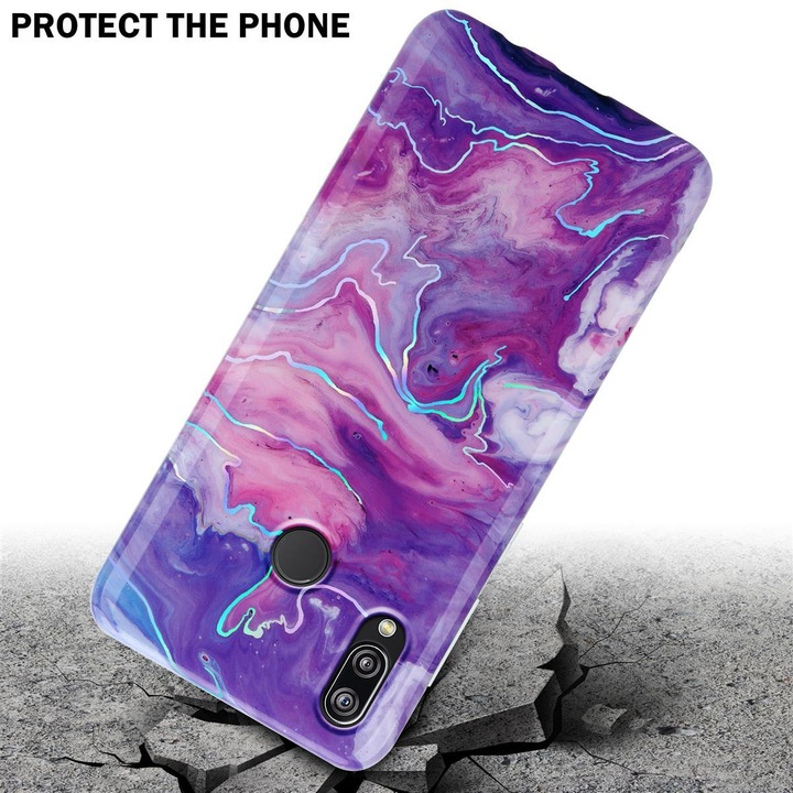 Actual product image Cadorabo IMD TPU Colorful Marble Cover (Huawei P20 Lite)