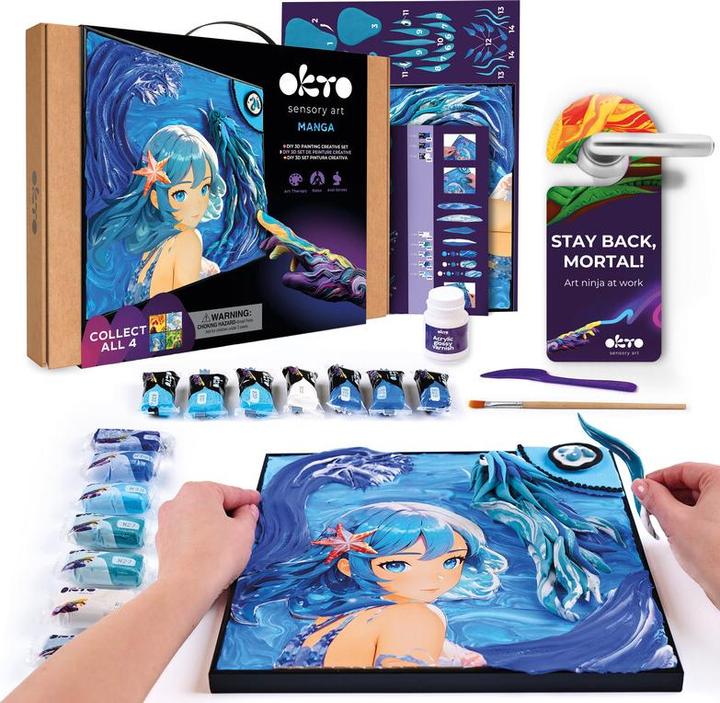 Actual product image Okto Manga Water / 3D Painting with air clay