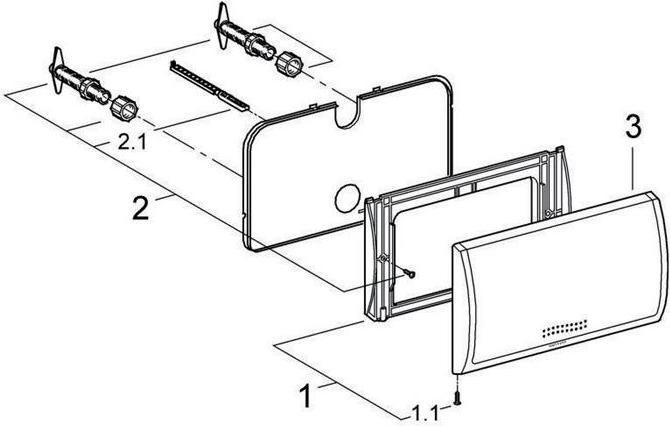 Actual product image Grohe Cover plate CLASSIC 330 330x190mm f cistern 6-9 l white