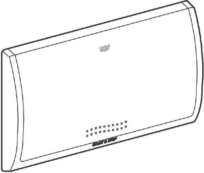 Actual product image Grohe Cover plate CLASSIC 330 330x190mm f cistern 6-9 l white