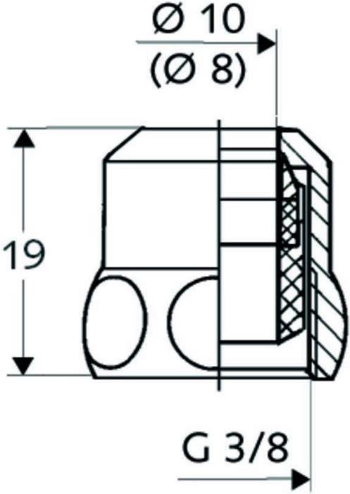 Produktbild Schell Spezial-Quetschverschraubung chrom mit Längenausgleich 3/8Zollx10mm 3/8Zoll x 10 mm