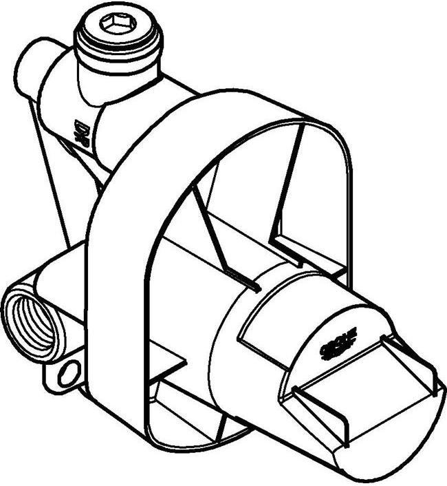 Actual product image Grohe Single-lever UP universal built-in body DN 15, for bath tub and shower head