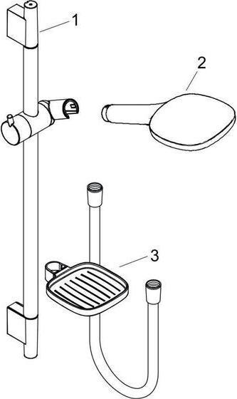 Image du produit hansgrohe HG Set de douche RAINDANCE SELECT E 150 3jet Bsta Unica'S Puro 650mm blanc/chrome