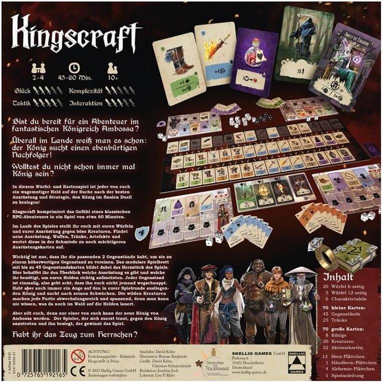 Thumbnail - Skellig Games SKED0026 - Kingscraft, Kartenspiel, für 2-4 Spieler, ab 10 Jahren (DE-Ausgabe) (Deutsch)