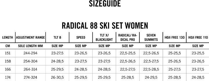 Produktbild Dynafit Radical 88 Ski Set (166 cm, Mit Bindung)