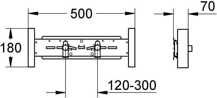 Image du produit Grohe Support de robinetterie RAPID SL pour robinetterie apparente