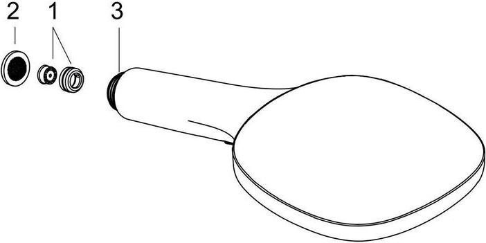 Produktbild hansgrohe HG Handbr RAINDANCE SELECT E 150 3jet DN 15, EcoSmart Version weiss/chrom (3 Strahlarten, 9 l/min)