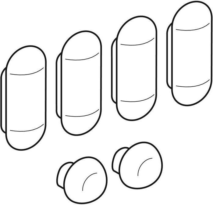 Actual product image Geberit Seat cover buffer suitable for 573010, 572030 and 573070