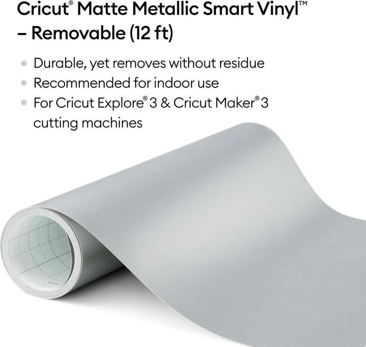 Actual product image Cricut Smart Vinyl Removable 33x366cm Mat Silver (P)