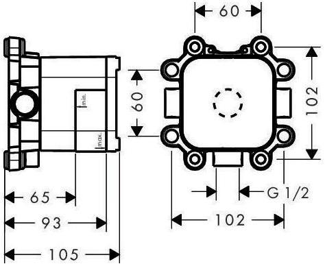 Image du produit Axor Corps de base pour 26032000 et 26022000