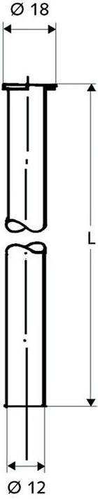 Immagine prodotto Schell Tubo di rame 12 mm per 1/2 pollice, svasatura 18 mm, cromo 500 mm 500 mm