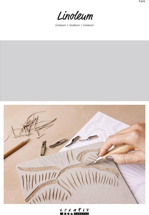 Actual product image Creativ Company Linoleum 20x30 cm - Grey (38211)