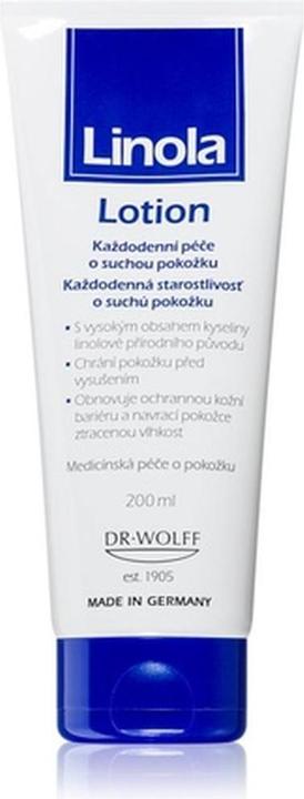 Actual product image Linola Lotion emollient and nourishing moisturizing lotion for dry and sensitive skin - 200 ml (Body lotion, 200 ml)