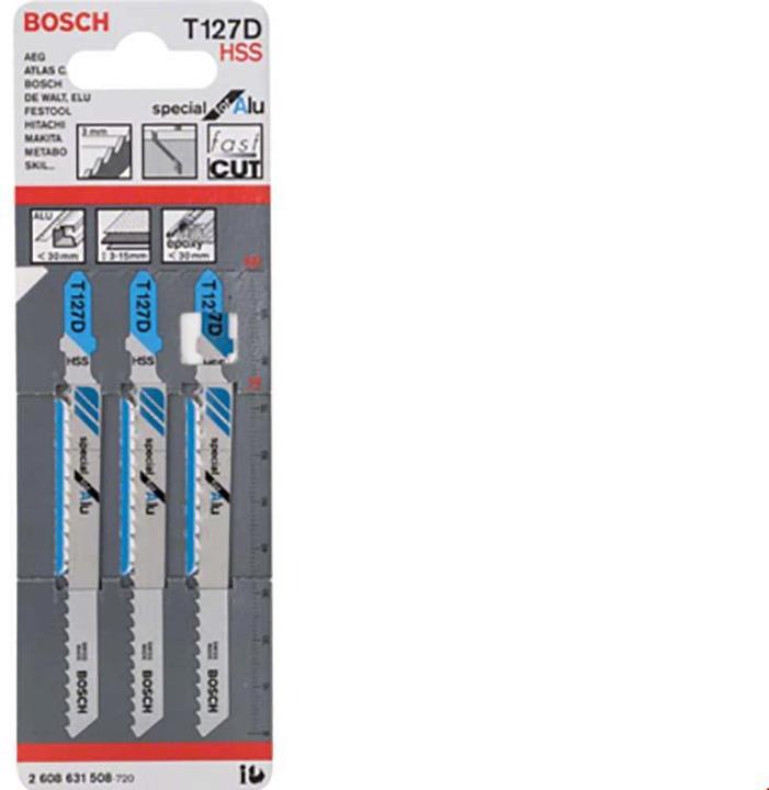 Image du produit Bosch Professional Zubehör Lame de scie sauteuse PRO Alu T127D, 100 mm, 5 pcs.