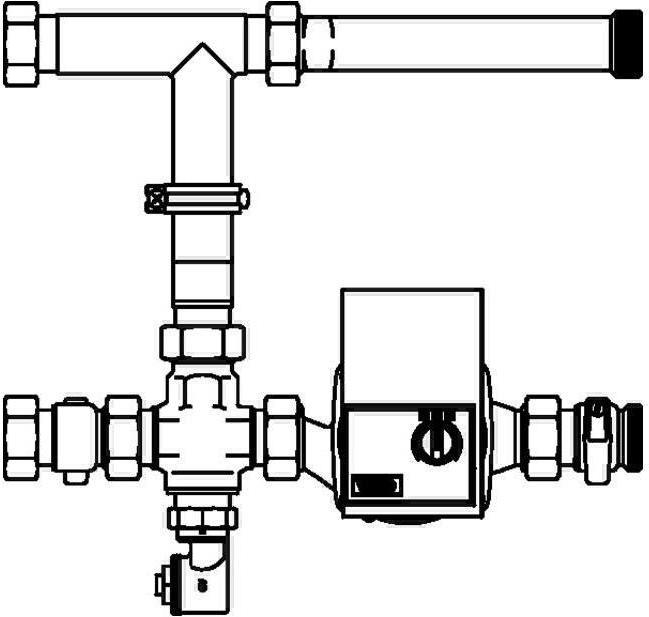 Produktbild Oventrop OV Regelstation Regufloor HC Heiz./Kühl. mit HE-Pumpe Wilo Yonos PARA