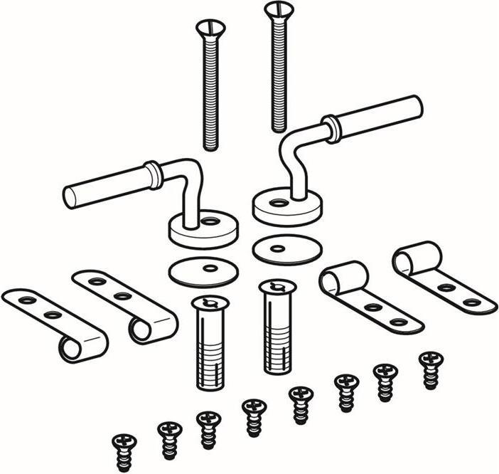 Produktbild Geberit Scharniere passend zu 573100 verchromt