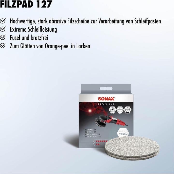Produktbild Sonax Polierpad Profiline, Ø 127, 2 Stück