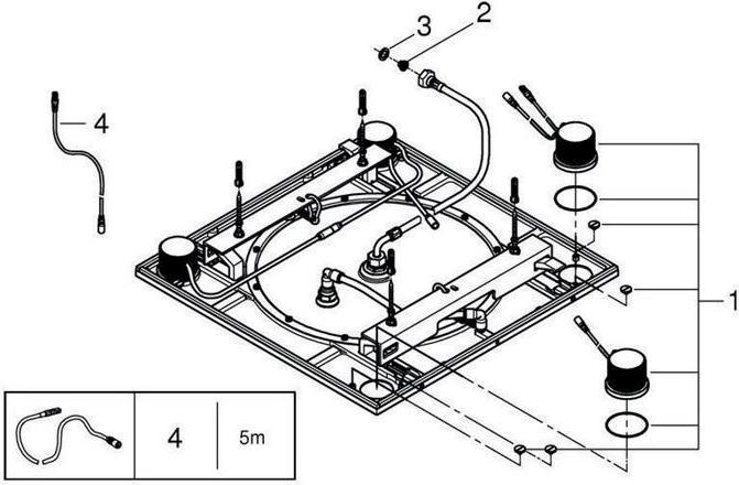 Produktbild Grohe Deckenbrause Rainshower F-Series DN 15, mit Licht chrom