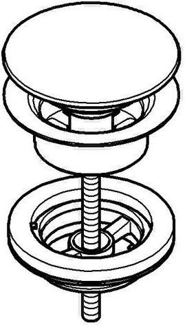Produktbild Grohe Ablaufgarnitur mit Klickverschluss moon white