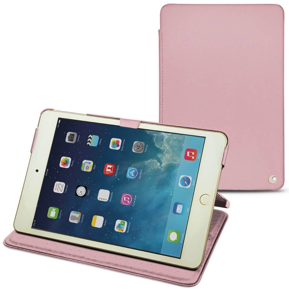 Noreve Lederschutzhülle horizontal (iPad Mini 5), Tablet Hülle, Rosa