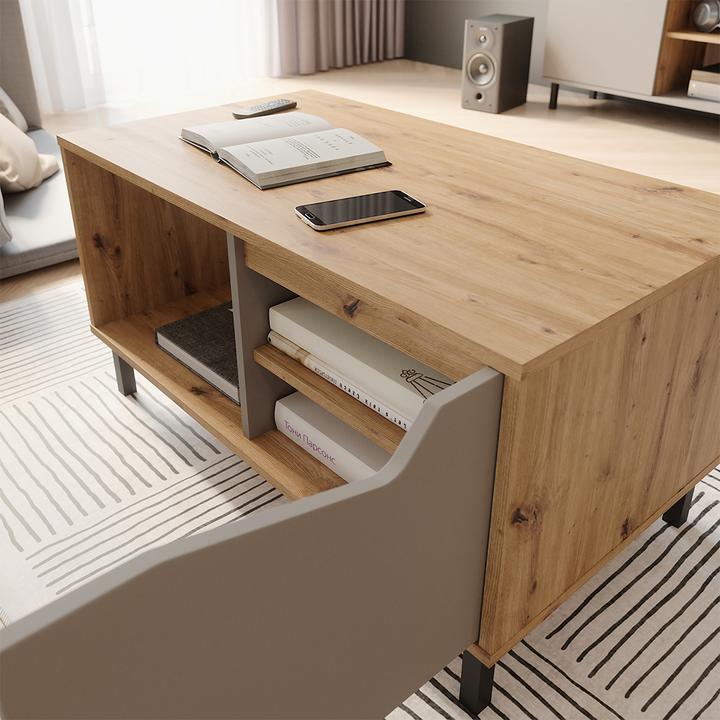 Produktbild Vicco Couchtisch Marelle, Greige/Artisan, 90 x 50 cm mit 1 Tür