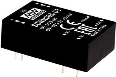 Image du produit MeanWell Modules de conversion DC/DC série SCWN06 Case Single Output 1 régulé