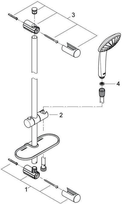Actual product image Grohe Shower bar set EUPHORIA 110 MONO EUPHORIA MONO chrome (1 Beam types)