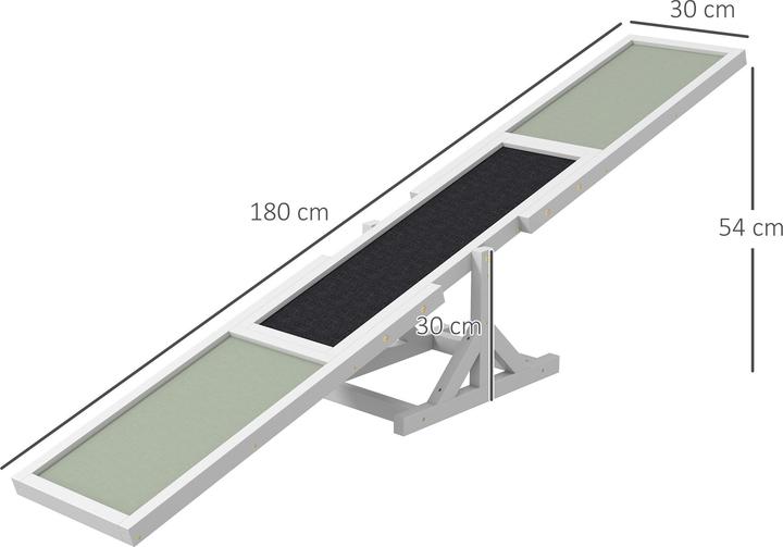Actual product image PawHut Hundewippe Tannenholz Weiss (Agility)