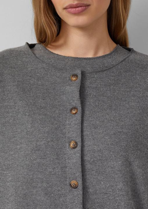 Produktbild s.Oliver Sweatshirt Jacke Strickjacke im Boxy Fit (38)