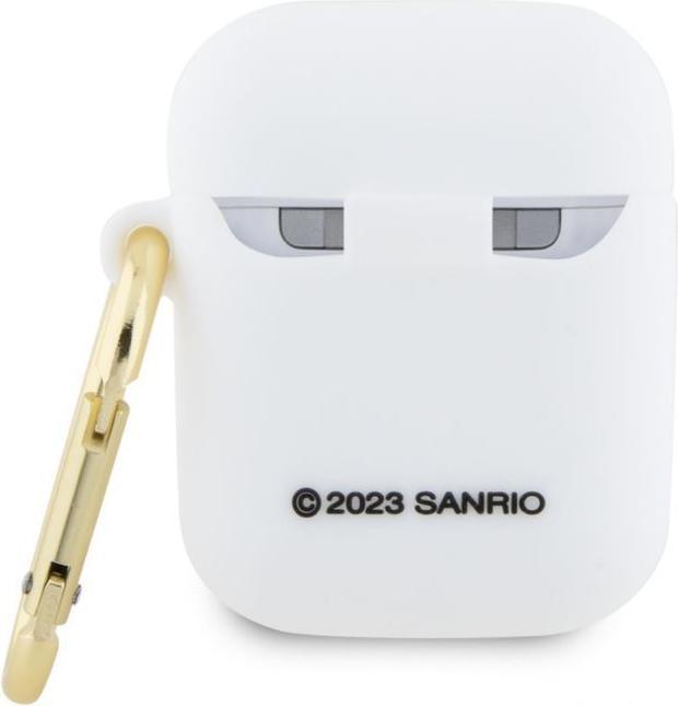 Produktbild Hello Kitty HKA23DKHSH Airpods 1/2 cover biały/white Silicone 3D Kitty Head (Kopfhörer Hülle)