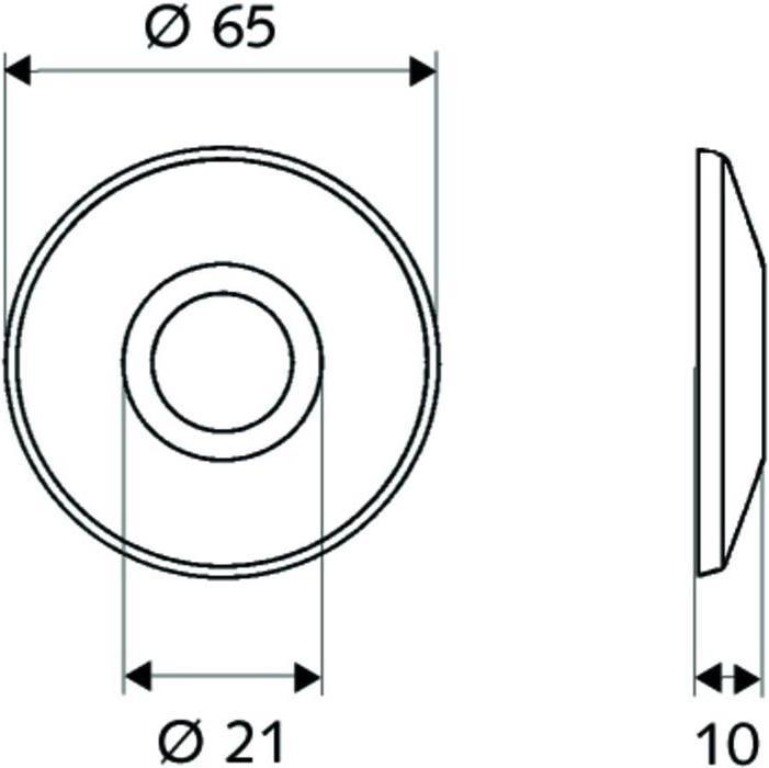 Actual product image Schell Stainless steel 1/2inch, d= 65mm 1/2inch, d= 65 mm