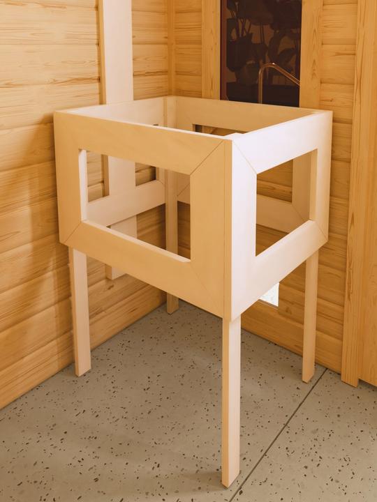 Actual product image Karibu Cortona with roof wreath (9 KW Bio external control)