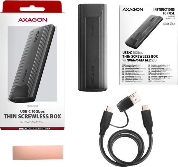 Actual product image Axagon EEM2-GTS2 (M.2)
