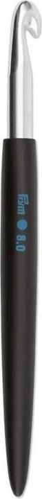 Actual product image Prym Crochet hook soft grip, black 8.00 mm, 14 cm, card, aluminium