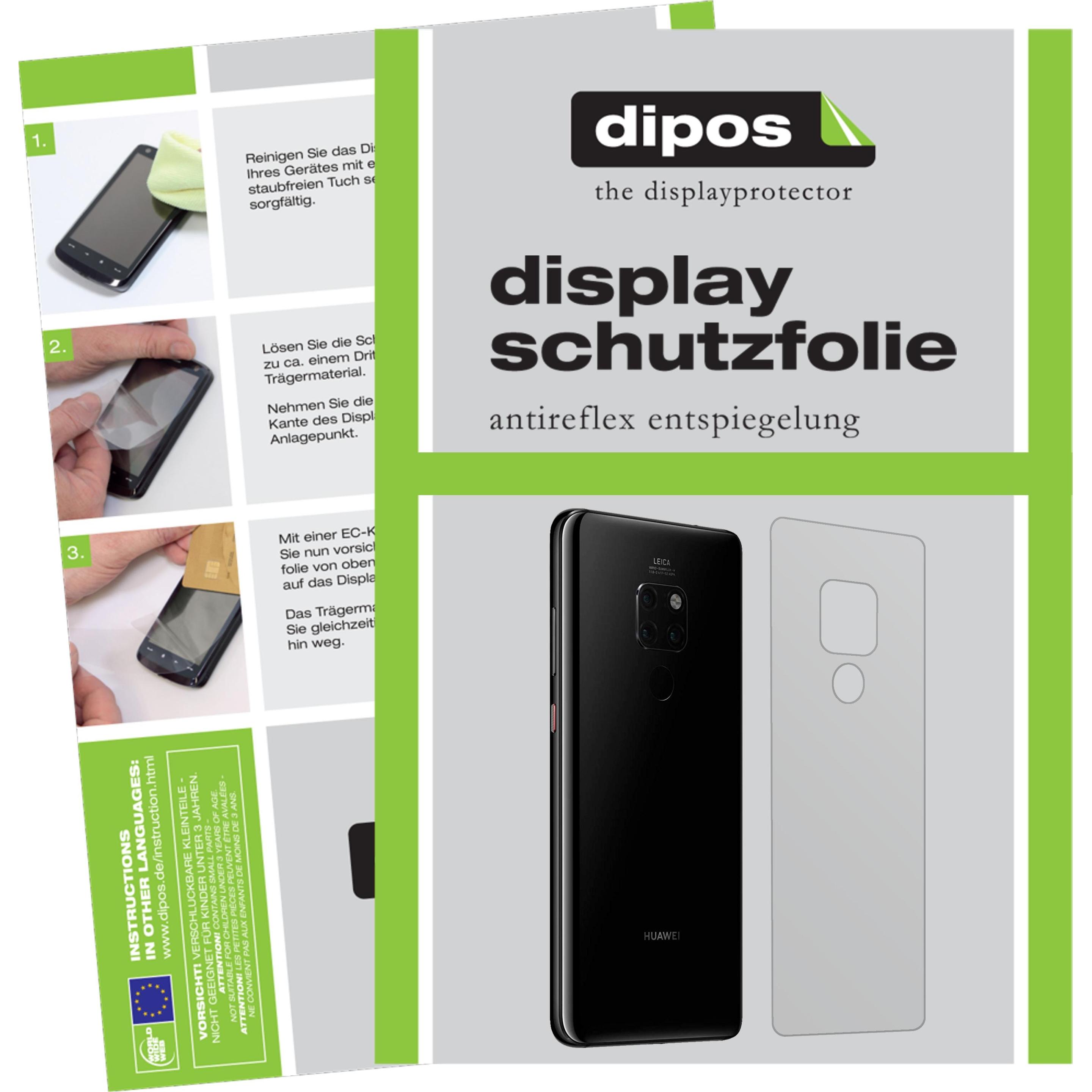 Dipos Displayschutzfolie Antireflex (2 Stück, Huawei Mate 20), Smartphone Schutzfolie, Transparent