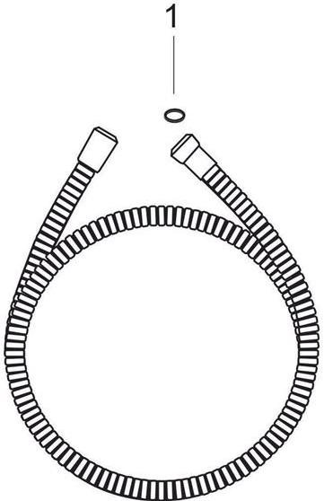 Actual product image hansgrohe Shower hose AXOR 2000mm brushed nickel (200 cm)