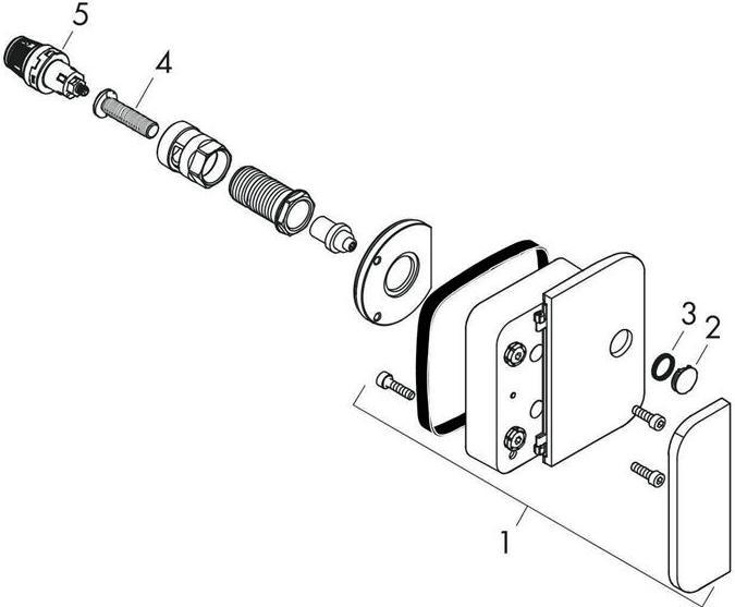 Produktbild Axor Abstellventil ONE DN 15, Unterputz chrom