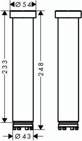 Produktbild hansgrohe Verlängerungsset AXOR für Deckenbefestigung ShowerHeaven chrom