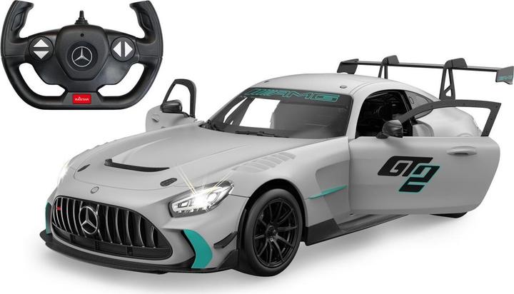 Produktbild Grau Mercedes-AMG GT2 1:14 silber 2,4GHz Tür manuell