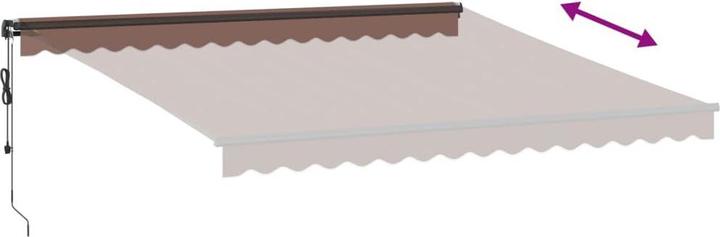Image du produit vidaXL Markise Gelenkarmmarkise Sonnenmarkise Automatisch Braun 400x350cm (4 m)