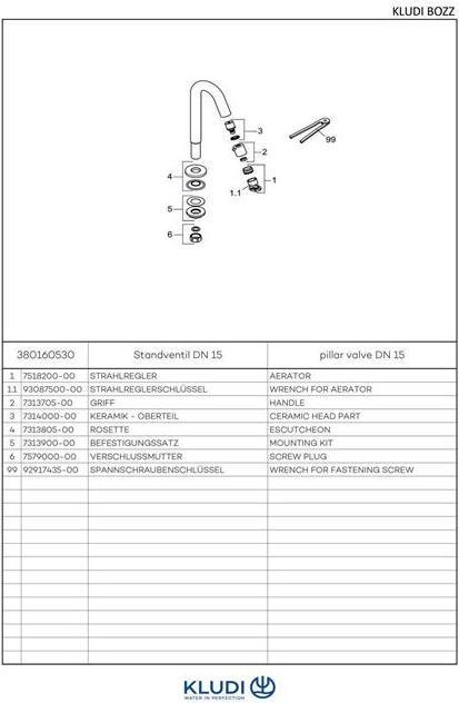 Produktbild Kludi Standventil BOZZ DN 15 m Kopfsteuerung chr