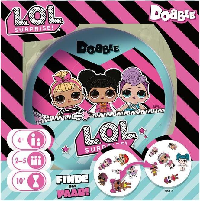 Immagine prodotto Asmodée ZYGD0006 - Dobble L.O.L. Surprise!, gioco di carte, 2-5 giocatori, età 4+ (edizione DE) (Tedesco)